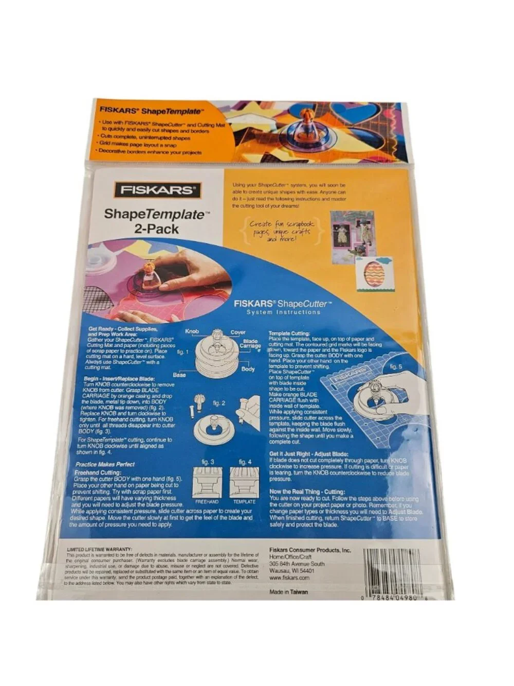 Fiskars Shape Template 2 Pack Ovals Rectangles Scrapbooking Card Making NIP